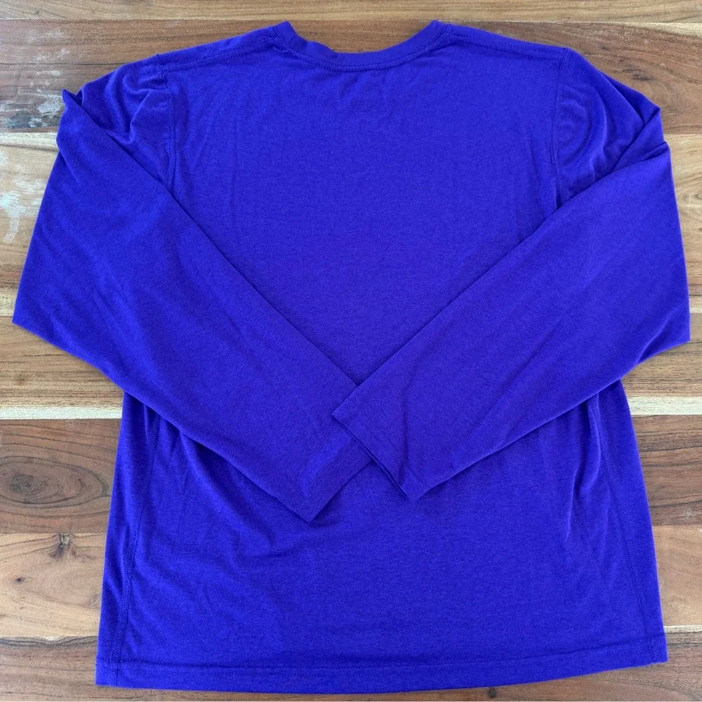 Nike Dri-FIT Mens Small Purple Long Sleeve Training Shirt Running Top Heather